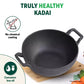 The Indus Valley CASTrong Cast Iron Kadai, Pre-seasoned, Nonstick, 100% Pure, Toxin-free, Induction, 21/25cm, 1.7L/3.3kg