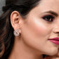 Shoshaa Rose Gold Contemporary Studs Earrings - Swadesiicart