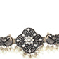 Cardinal Silver-Toned Black Colored Oxidized Choker Jewellery Set | Swadesiicart
