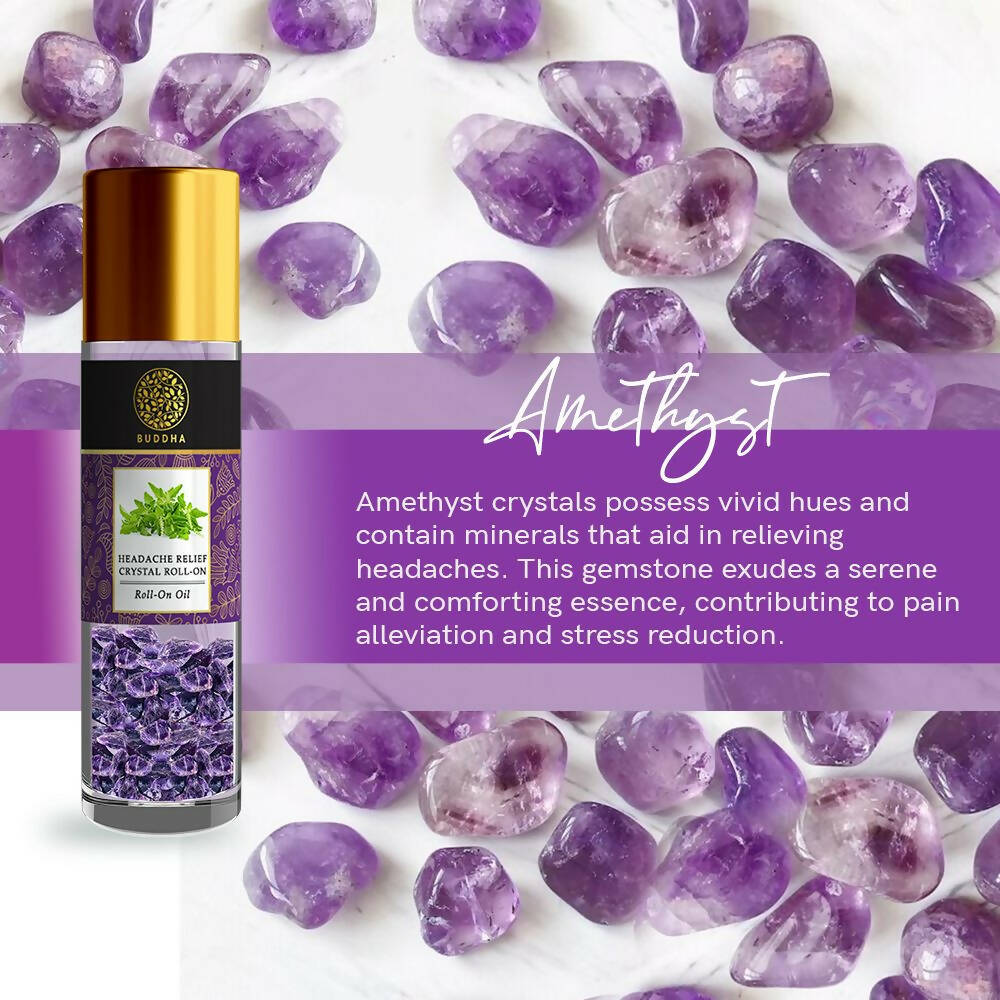 Buddha Natural Crystal Roll-On For Headache Relief - Swadesiicart