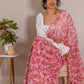 Tikhi Imli Pink Printed Saree | Swadesiicart