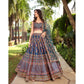 Jyoti Fashion Outstanding Blue Chinon 3MM, 9MM Sequins with Thread & Jari Embroidery Lehenga Choli with Dupatta | Swadesiicart