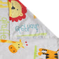 Home Sizzler White & Orange Cartoon Characters 210 TC Bedsheet with Pillow Covers - Swadesiicart