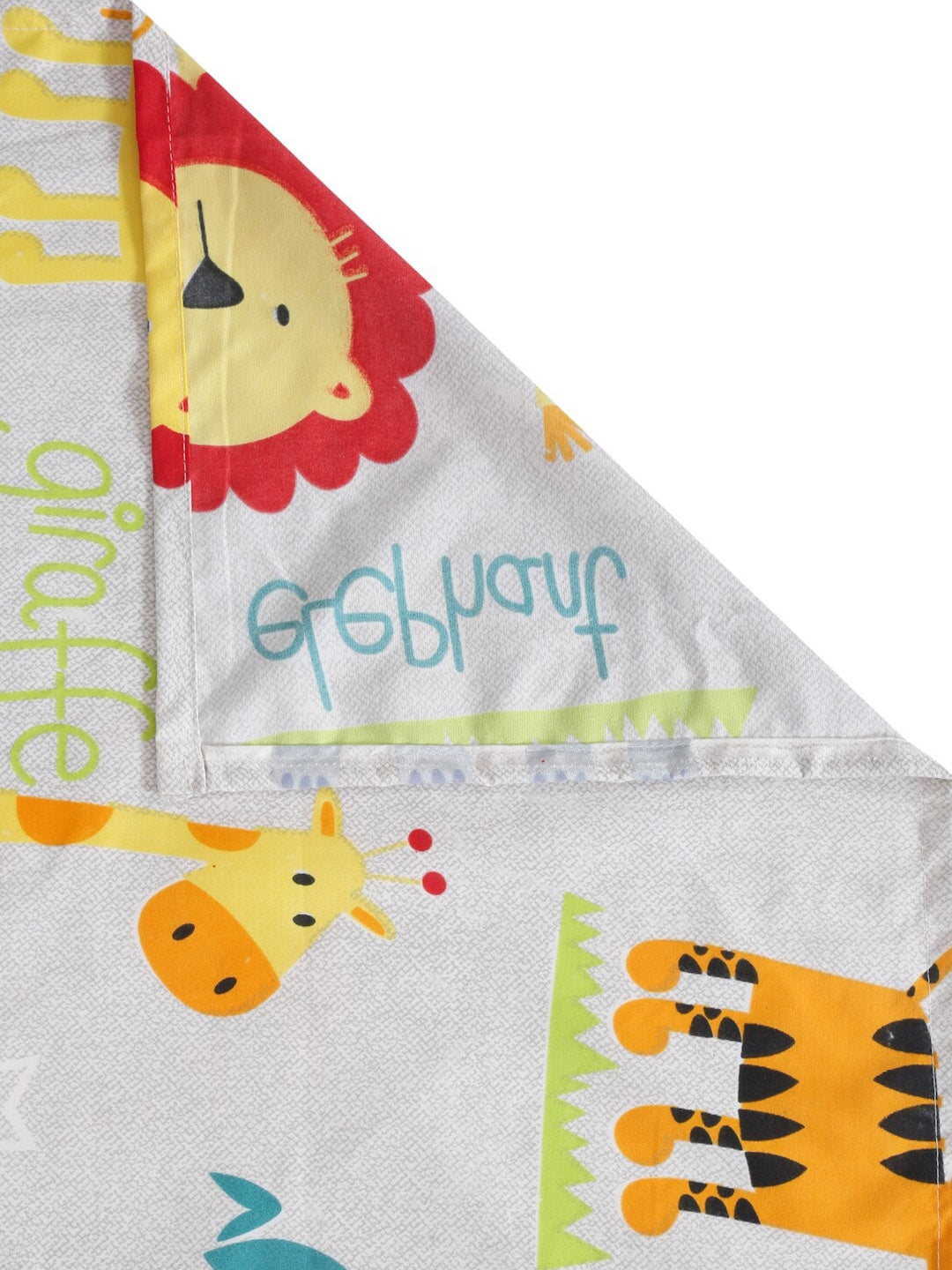 Home Sizzler White & Orange Cartoon Characters 210 TC Bedsheet with Pillow Covers - Swadesiicart