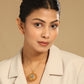 Nuyug 18k Gold-Plated Crystal Studded Minimal Chain Pendant Necklace | Swadesiicart