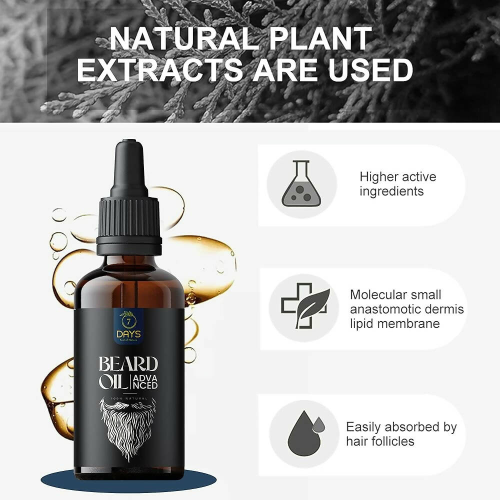 7 Days Advanced Beard & Hair Growth Oil - Swadesiicart