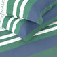 Nautica Bradford Blue & Green Striped 160 TC Pure Cotton King Bedsheet & 2 Pillow Covers - Swadesiicart