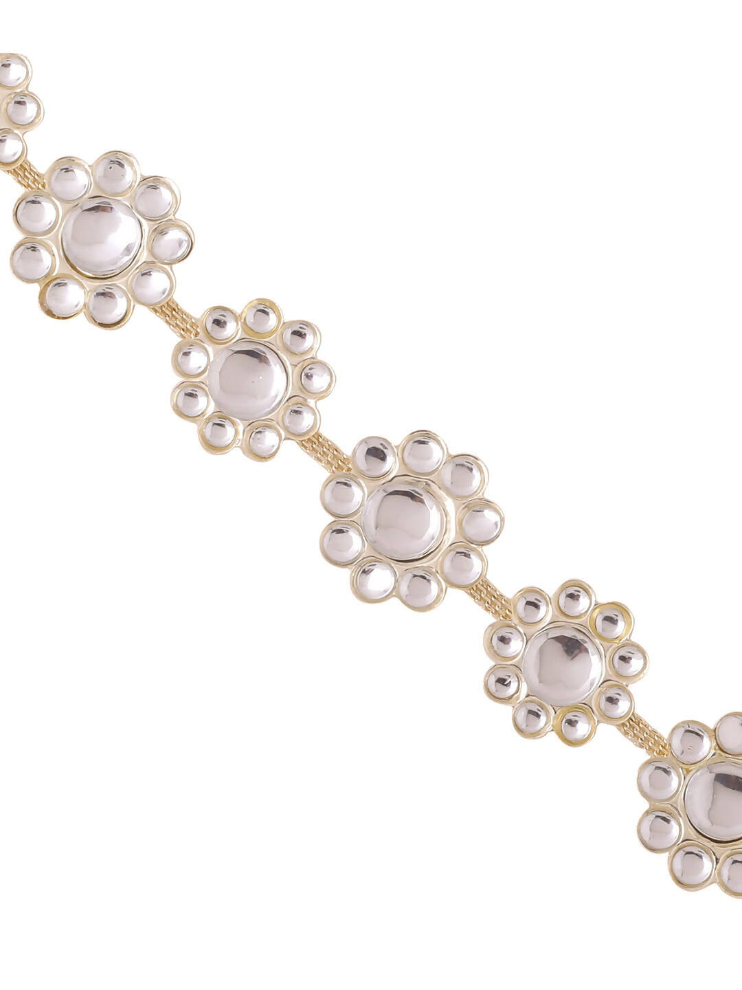 NVR Women's Gold-Polished Traditional Trending Matha Patti | Swadesiicart