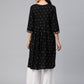 Kalini Ethnic Motifs Printed Mirror Work Kurta - Swadesiicart