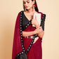 Sangria Women Red Ready to wear Saree | Swadesiicart