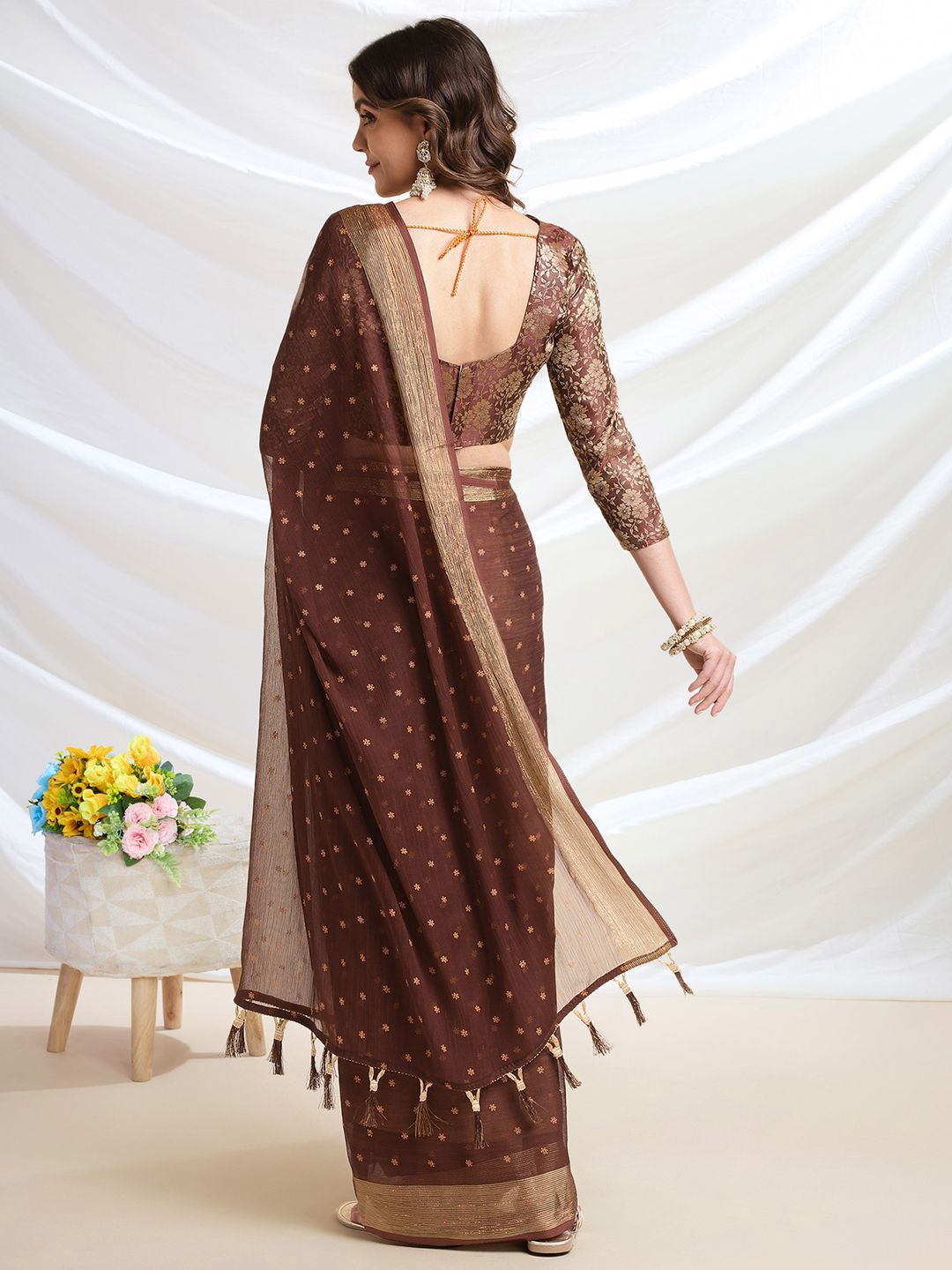 Mitera Floral Printed Ready to Wear Saree | Swadesiicart