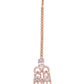Saraf RS Jewellery Rose Gold-Polished White AD Studded Jewellery Set With Maang Tika - Swadesiicart