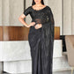 Tikhi Imli Woven Design Satin Ready to Wear Saree | Swadesiicart