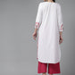 ADA Ethnic Motifs Chikankari Embroidered Floral Kurta | Swadesiicart