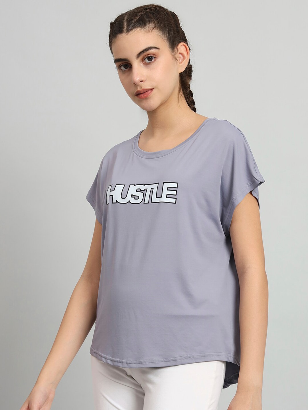 MKH Typography Printed Extended Sleeves Dri-Fit Relaxed Fit T-shirt - Swadesiicart
