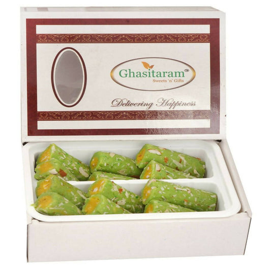 Ghasitaram Kaju Pista Roll Sweets | Swadesiicart