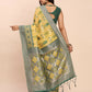 Shree Shyam Fashion Linen Cotton Yellow Saree