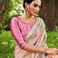 Tikhi Imli Peach Tie and Dye Gotta Patti Organza Saree | Swadesiicart
