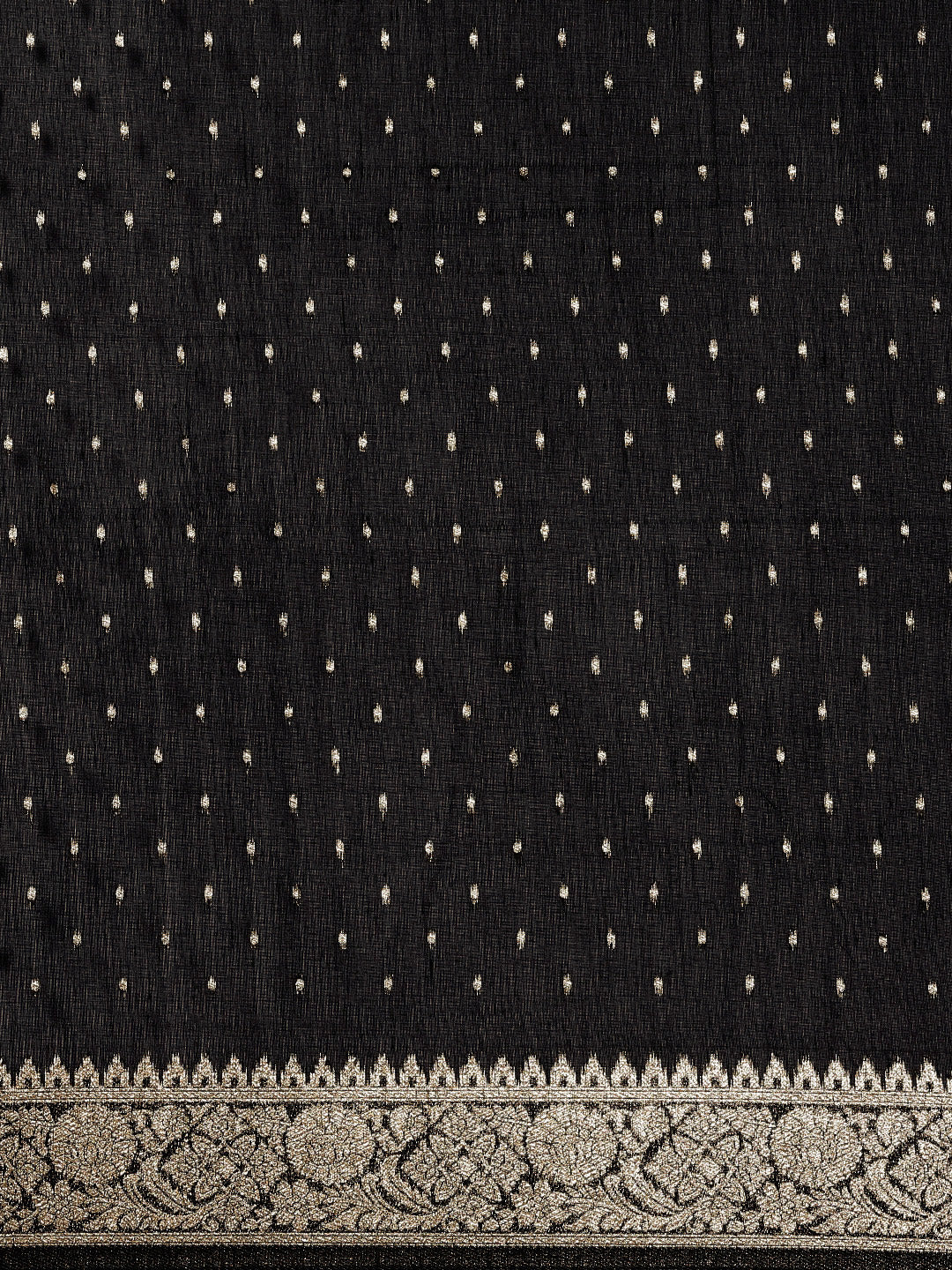 Saree Mall Black Woven Design Zari Silk Blend Banarasi Saree | Swadesiicart