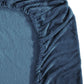 KLOTTHE Turquoise Blue 300 TC Woolen Fitted King Bedsheet With 2 Pillow Covers - Swadesiicart