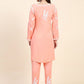 HOUSE OF KARI Floral Embroidered Chikankari Pure Cotton Kurta with Trousers | Swadesiicart