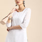 Anouk Women Ethnic Motifs Sequinned Embroidered Chikankari Kurta - Swadesiicart