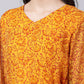 Souchii Yellow Floral Layered Chiffon Maxi Dress - Swadesiicart