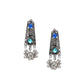 Cardinal Oxidised Silver-Toned & Blue Stones-Studded & Beaded Jewellery Set