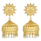 Joban Fashion Women Matte Gold Brass Jhumka | Swadesiicart