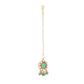 Nuyug 22K Gold-Plated Kundan & Green Stone Embellished Maang Tikka Head Jewellery | Swadesiicart