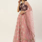 House of Panchhi Pink Net Sequins Embroideried Lehenga | Swadesiicart