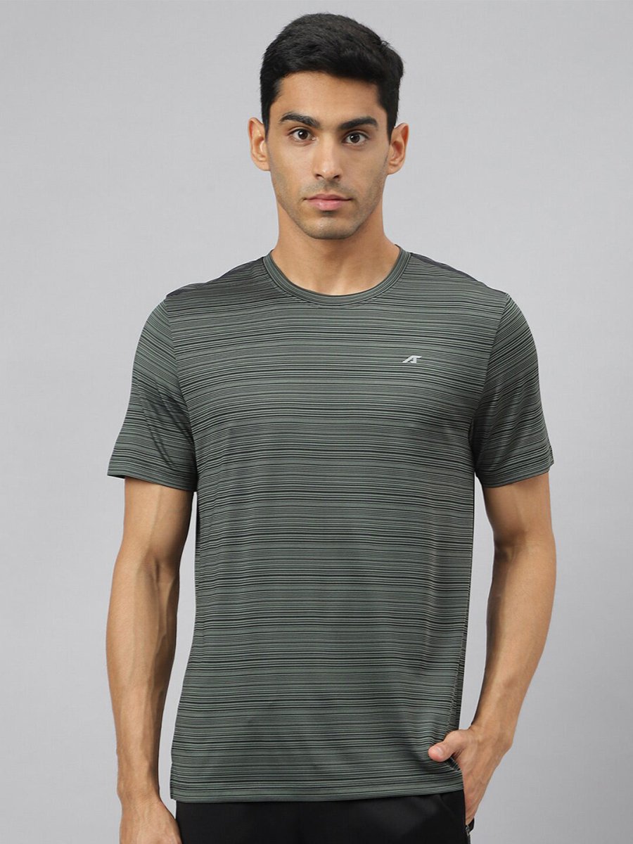 Alcis Men Stretch-X Anti-Static Slim-Fit Round Neck Running T-Shirt | Swadesiicart
