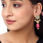 Shoshaa Gold Contemporary Drop Earrings | Swadesiicart