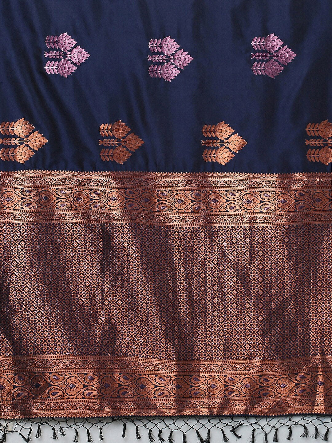 Mitera Floral Woven Design Zari Banarasi Saree | Swadesiicart