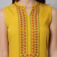 Kalini Women Yellow Ethnic Motifs Yoke Design Kurta - Swadesiicart