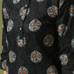 Myshka Women's Black Printed Cotton Round Neck Party Tunic With Trousers Co-ord set - Swadesiicart