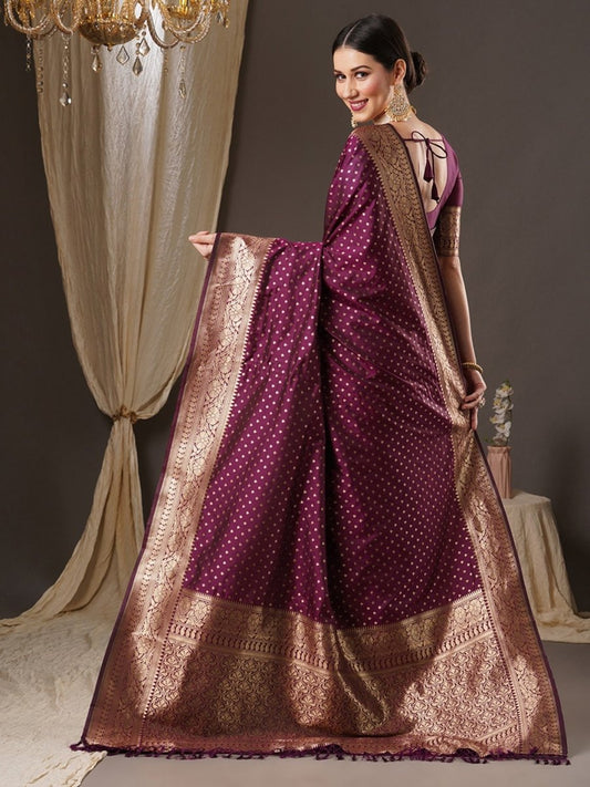 Anouk Woven Design Zari Silk Blend Banarasi Saree | Swadesiicart