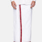 Sethukrishna Men White Solid Dhoti | Swadesiicart