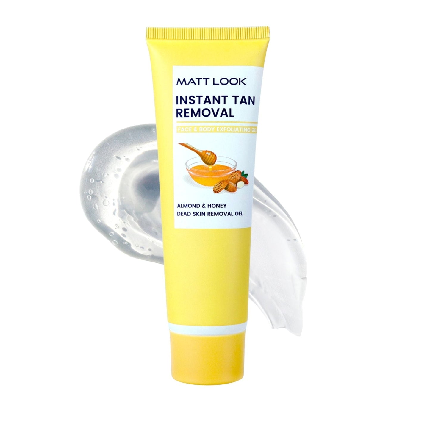 Matt Look Instant Tan Removal With Almond & Honey Dead Skin Removal Gel - Swadesiicart