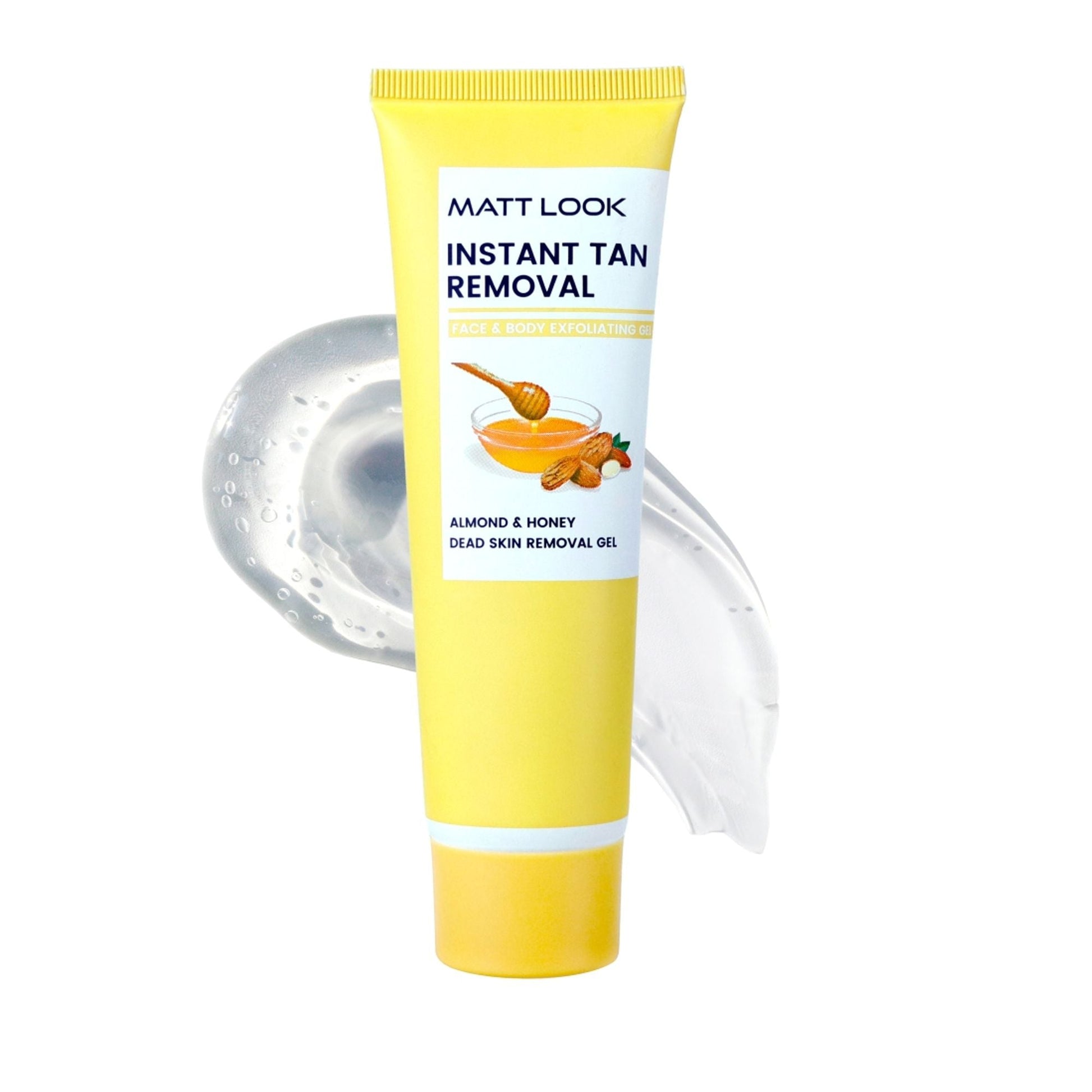 Matt Look Instant Tan Removal With Almond & Honey Dead Skin Removal Gel - Swadesiicart