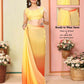 Yellow Georgette Pedding Color Printed Ready To Wear Saree - Aalaya | Swadesiicart