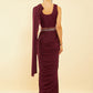 Soch Maroon Beads and Stones Ready to Wear Saree | Swadesiicart