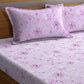BOMBAY DYEING Pink Floral Cotton 120 TC King Bedsheet with 2 Pillow Covers - Swadesiicart