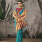 Vishnu Weaves Women's Rama Paithani Silk Saree with Blouse - Swadesiicart