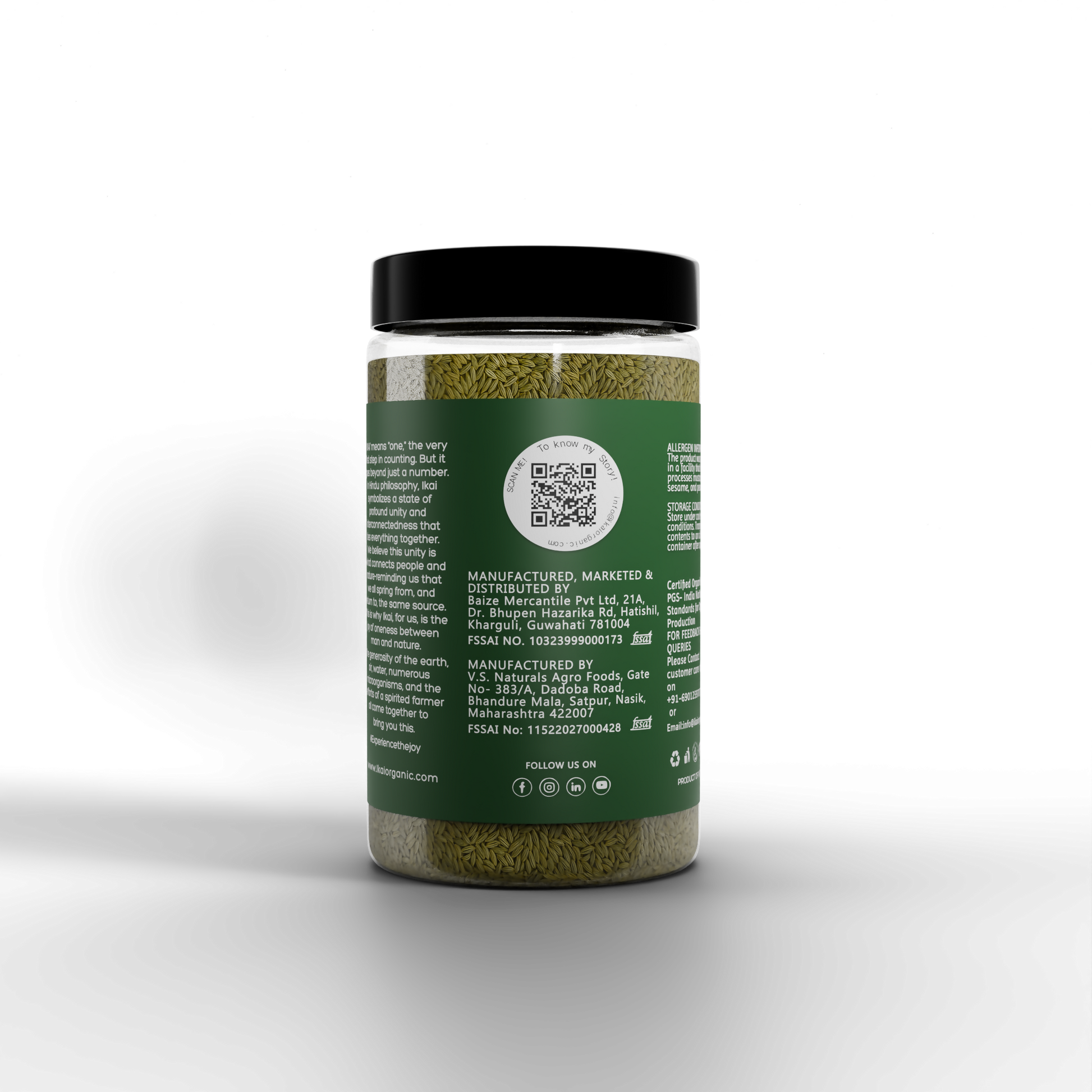 5 - Organic Fennel Seeds - 100g