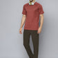 Alcis Men Rust Slim Fit T-shirt | Swadesiicart