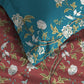MYTRIDENT Maroon White Floral Pure Cotton 144 TC Queen Bedsheet With 2 Pillow Covers - Swadesiicart