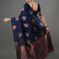Mitera Floral Woven Design Zari Banarasi Saree | Swadesiicart