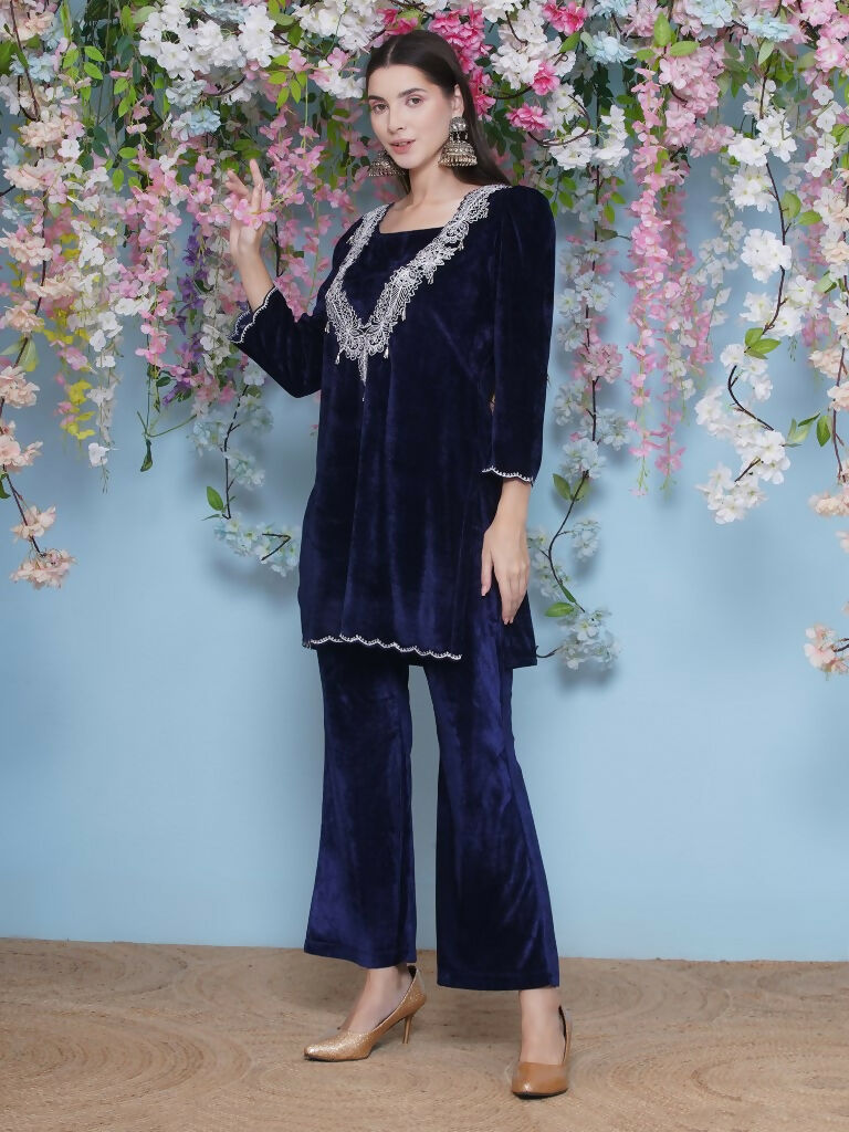 Joban Fashion Navy Blue Coord Set with inner - Swadesiicart