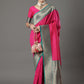 Mitera Floral Woven Design Zari Banarasi Saree | Swadesiicart